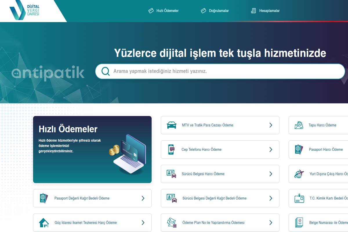 GİB Dijital Vergi Dairesi e-haciz sorgulama